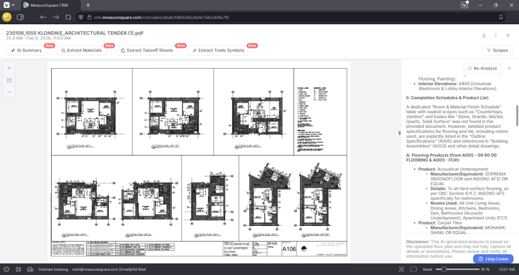 Screenshot of the AI Plan Analyzer tool in CRM.